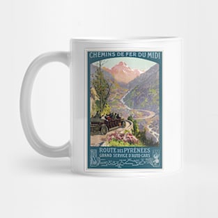 Route des Pyrénées France Vintage Poster 1920 Mug